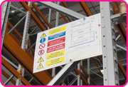 Racking safety signs